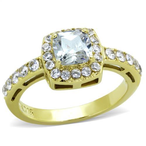 Women Stainless Steel Cubic Zirconia Rings TK1899 – Pink Lemonade