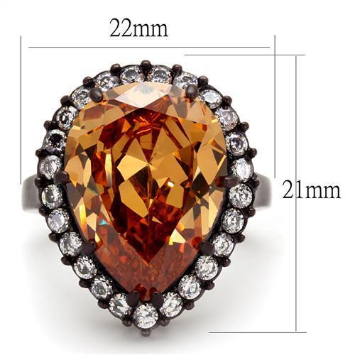 Women Stainless Steel Cubic Zirconia Rings TK2675 – Pink