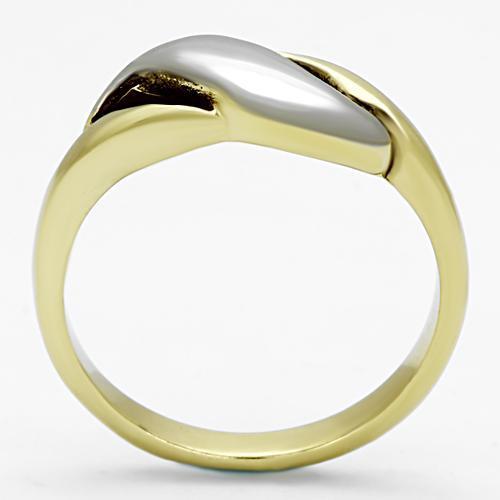 Load image into Gallery viewer, TK1089 - Two-Tone IP Gold (Ion Plating) Stainless Steel Ring with No