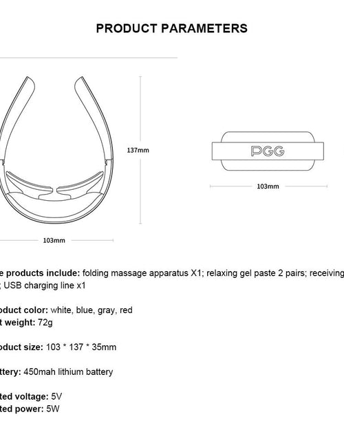 Load image into Gallery viewer, Folding Portable Neck Massager 5 Modes Massage Pulse Infrared
