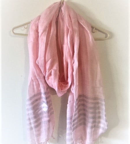Women's Handloom Scarf- Pink Color From RSV Global Inc